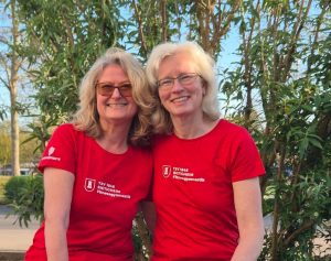 Alex und Andrea mit rotem TSV-T-Shirt