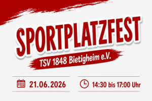 TSV-Sportplatzfest am 21. Juni 2026